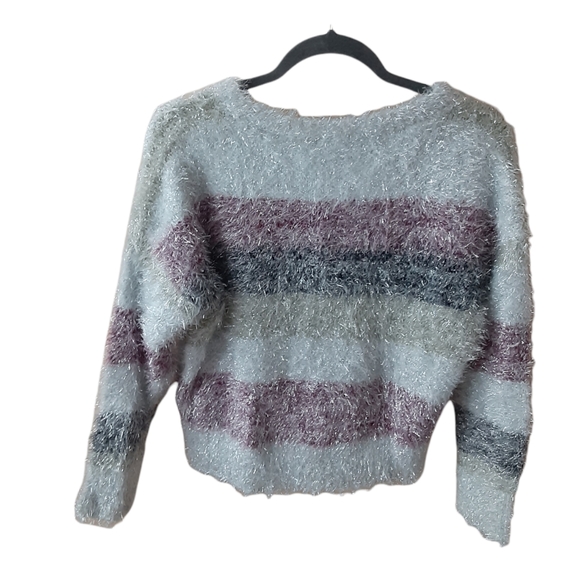 Wild Fable Fuzzy Stripes Crop Top Sweater - Picture 5 of 7